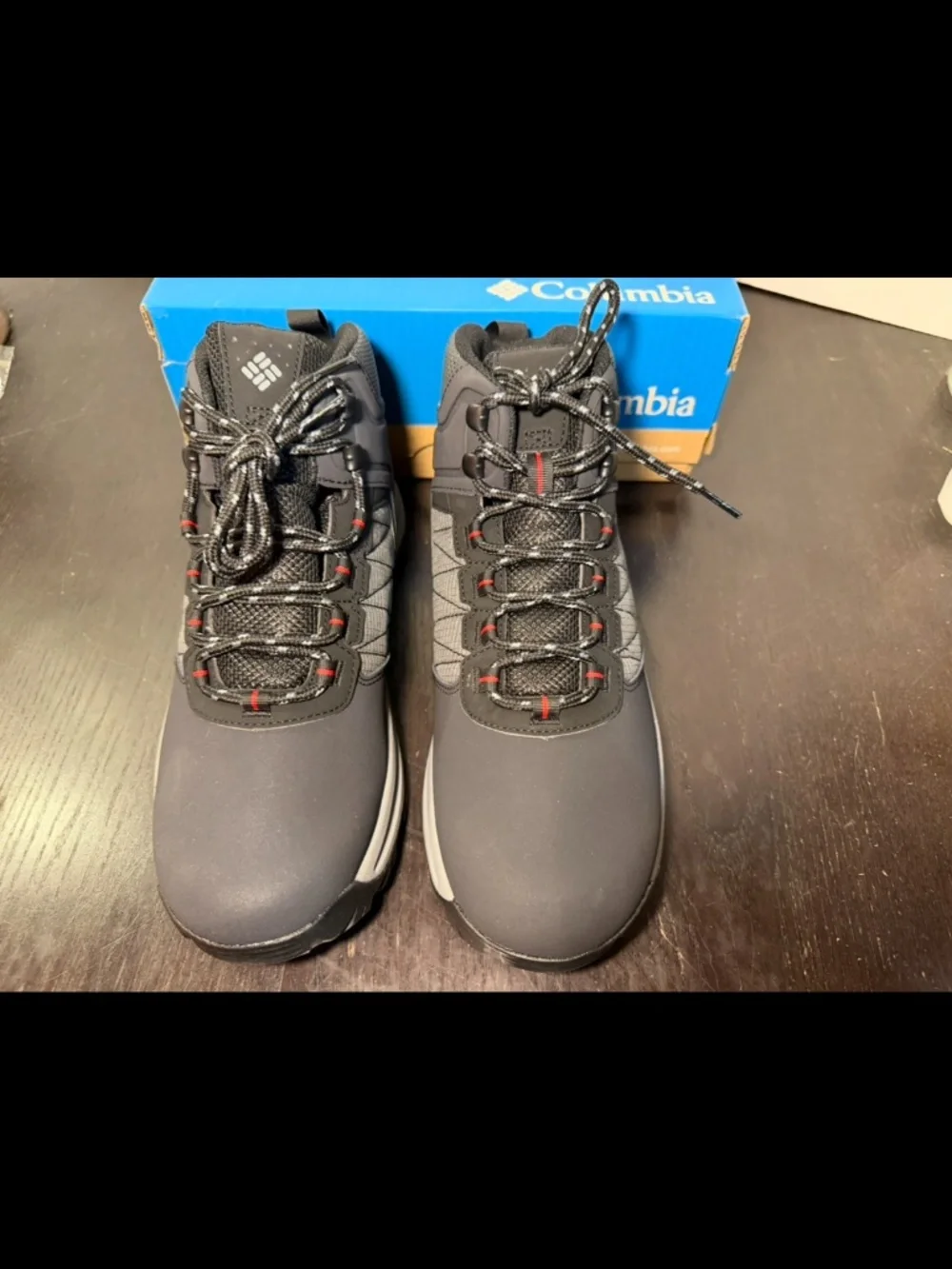Columbia Transverse Waterproof Mid Hiking Boots Black/Grey/Steel Mens 9.5M